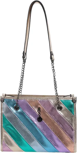 Women's Color-Block Shoulder Bag PU Leather Fashion Satchel Contrast Color Stitching Tote Outdoor Work Handbag Purse，bag2317OWOISS
