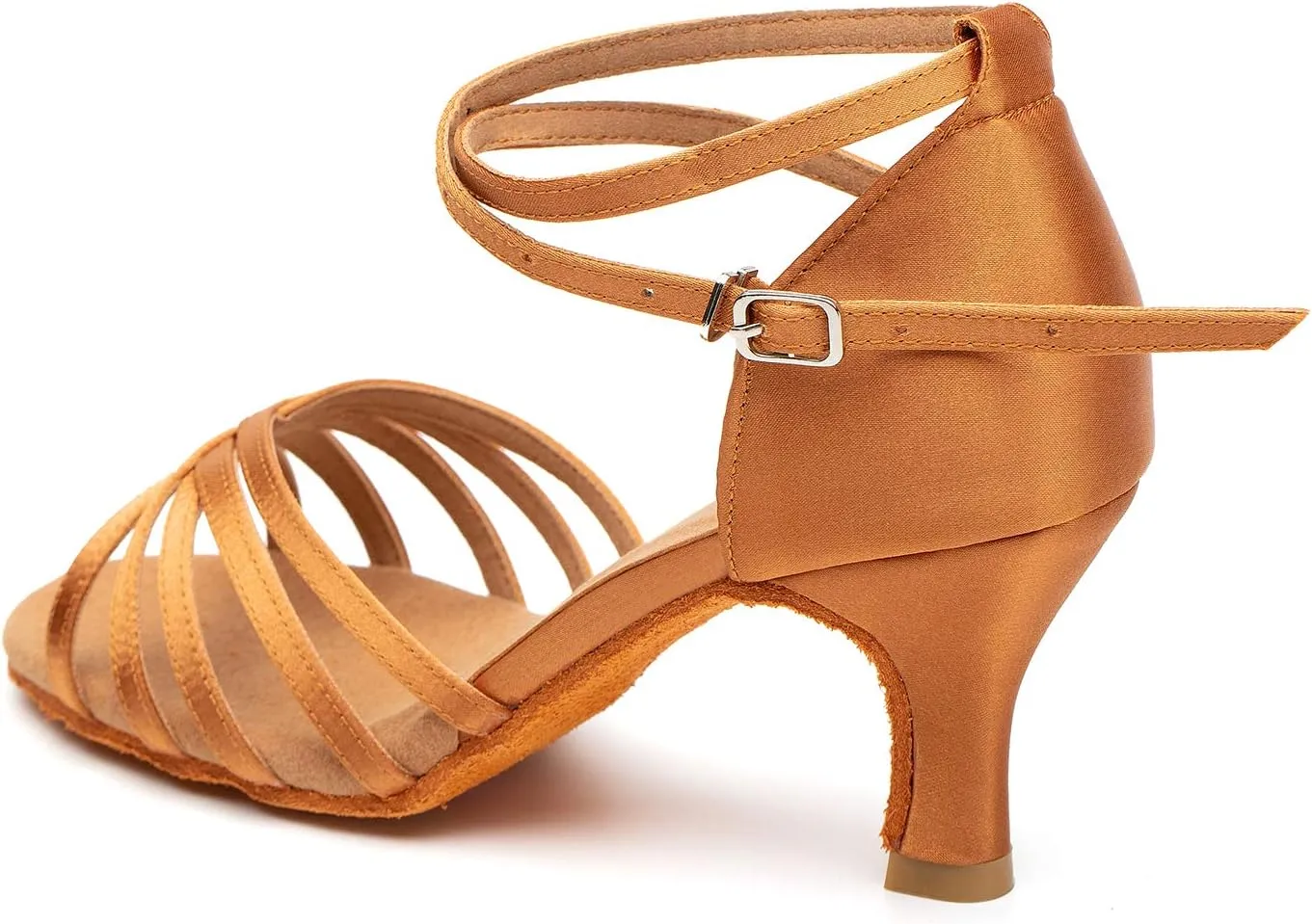 Women's Dance Shoes Latin Salsa Bachata Tango Practice Ballroom Dancing Shoes Wedding Performance Dress Shoes with Soft Suede Sole 2.76'' Heel