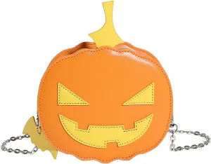 Women's Novelty Mini Chain Bags Halloween Pumpkin Shoulder Bag Cute Spooky Crossbody Bag Gift Idea