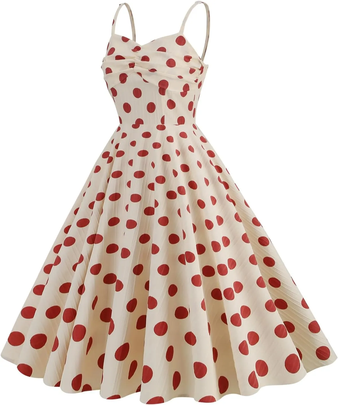 Women's Vintage Plaid Dress Spaghetti Strap Gingham A-line Swing Cocktail Party Dresses