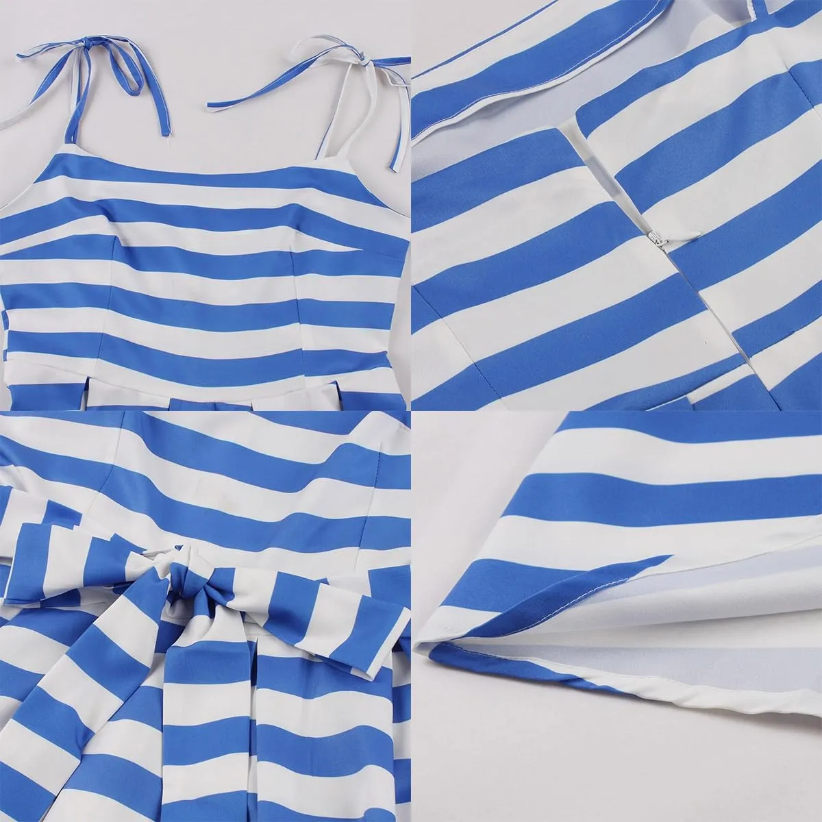 Women's Vintage Plaid Dress Spaghetti Strap Gingham A-line Swing Cocktail Party Dresses