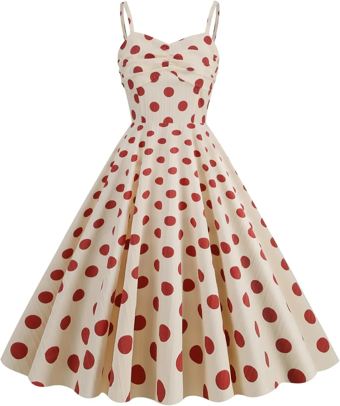 Women's Vintage Plaid Dress Spaghetti Strap Gingham A-line Swing Cocktail Party Dresses