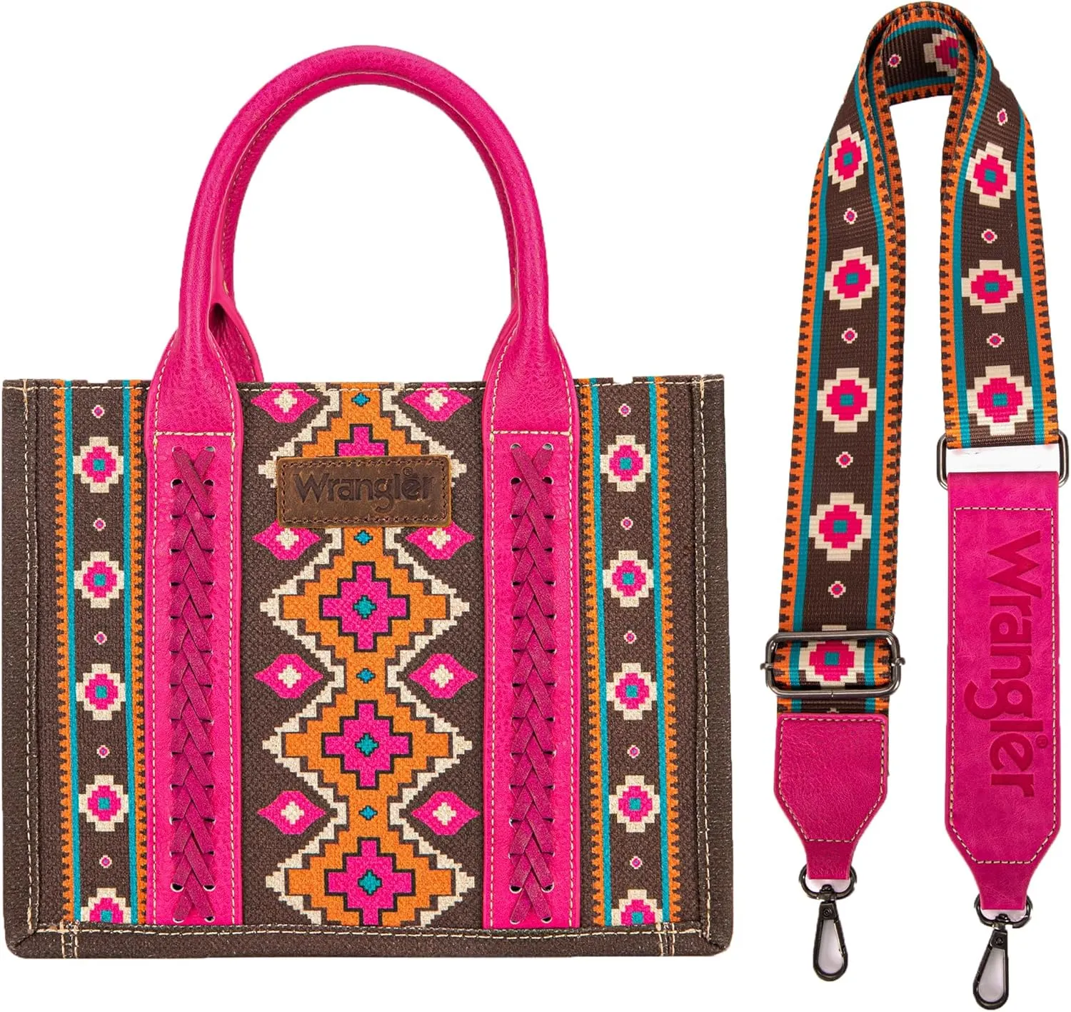 Wrangler Aztec Tote Bag for Women Boho Shoulder Purses and Handbags