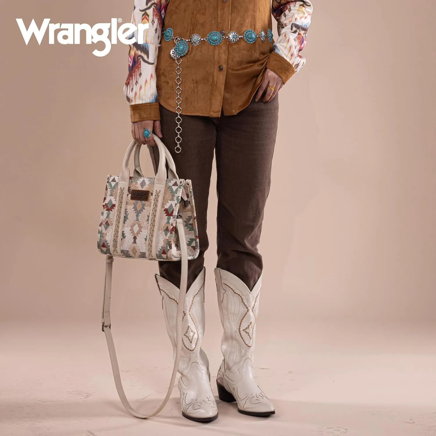 Wrangler Boho Tote Bag Aztec Top Handle Handbags and Purses