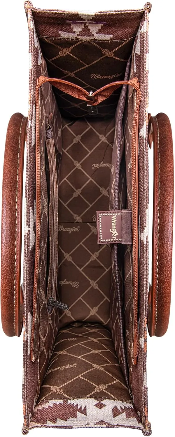 Wrangler Tote Bag for Women Western Purse and Aztec Satchel Handbag