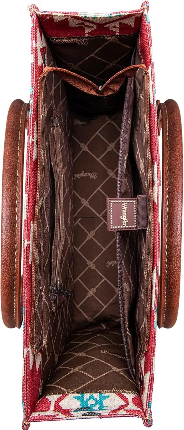 Wrangler Tote Bag for Women Western Purse and Aztec Satchel Handbag