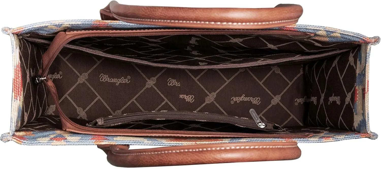 Wrangler Tote Bag for Women Western Purse and Aztec Satchel Handbag