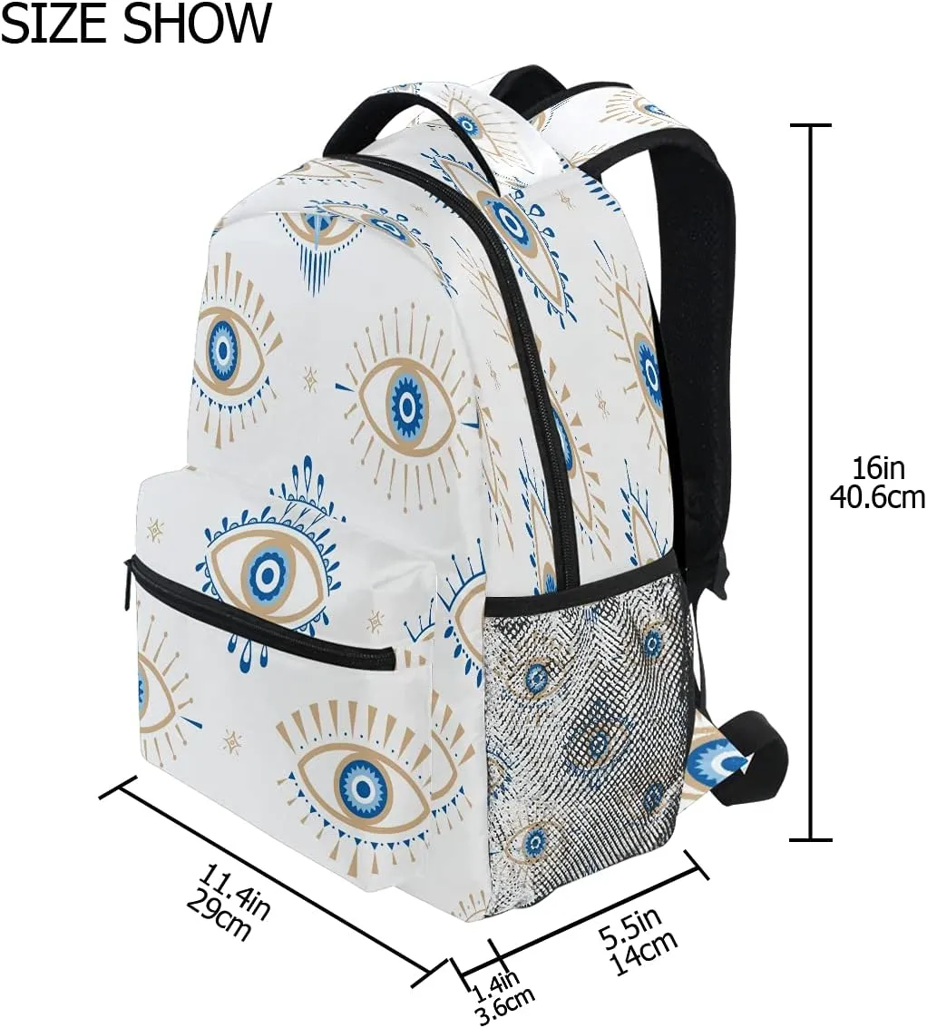xigua Evil Eye Backpack Bookbags Laptop Backpack for Boys Girls Teens, College Backpack Water Resistant Travel Bookbag