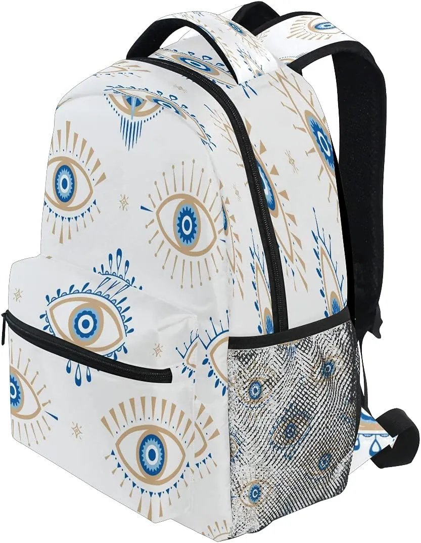 xigua Evil Eye Backpack Bookbags Laptop Backpack for Boys Girls Teens, College Backpack Water Resistant Travel Bookbag