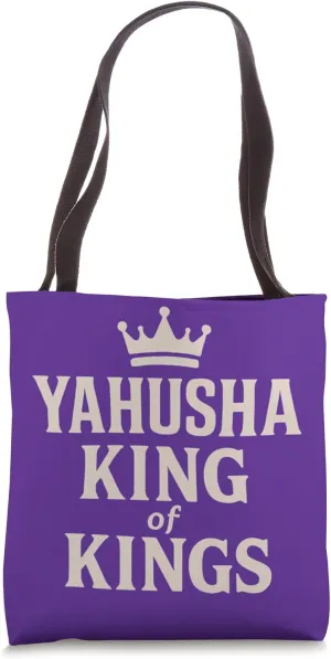 Yahusha King of Kings Bold Israelite Tote Bag