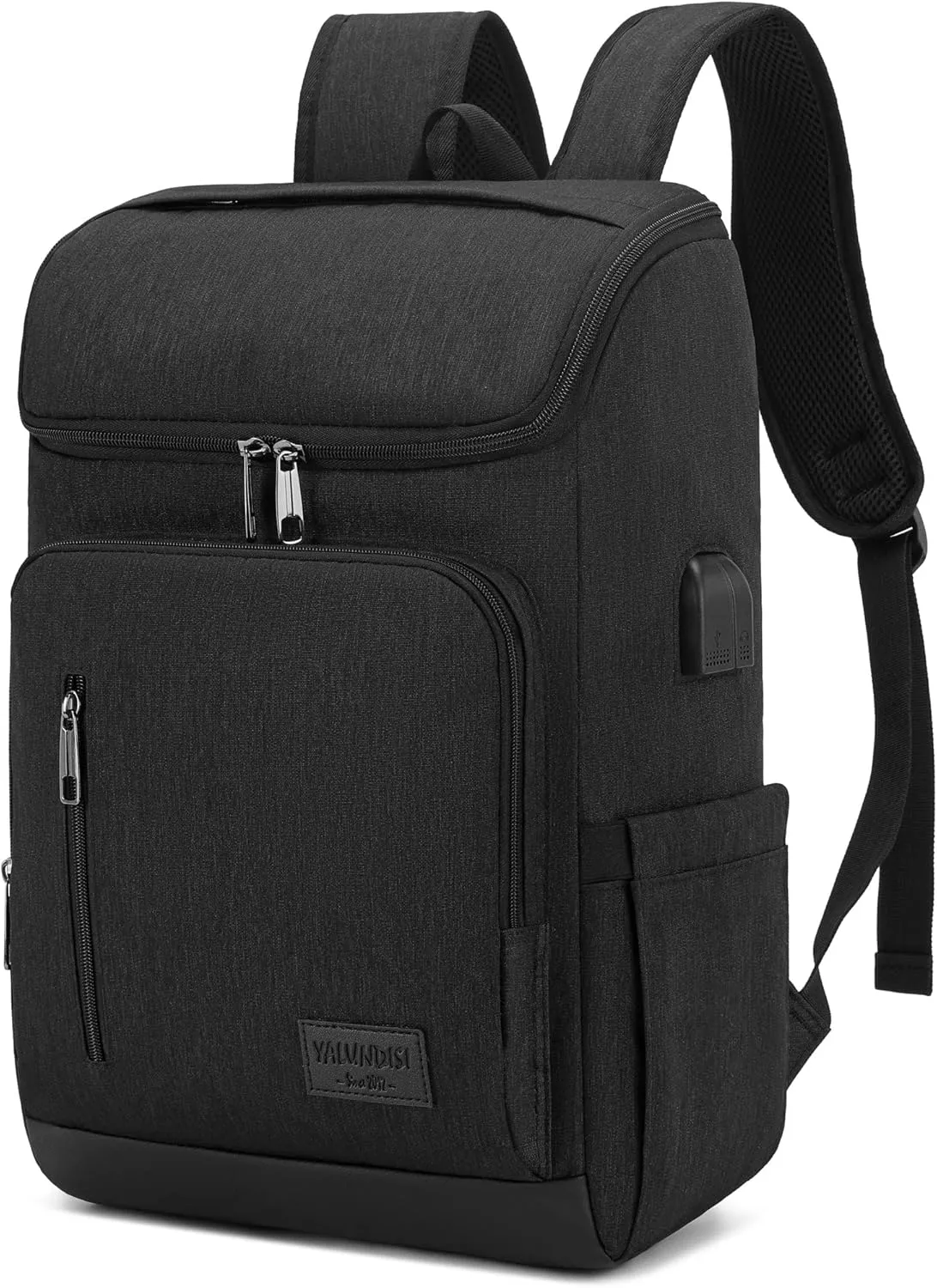 YALUNDISI Laptop Backpacks Travel Backpack Carry On Backpack Casual Daypack with USB Charging Port for Men Women Black